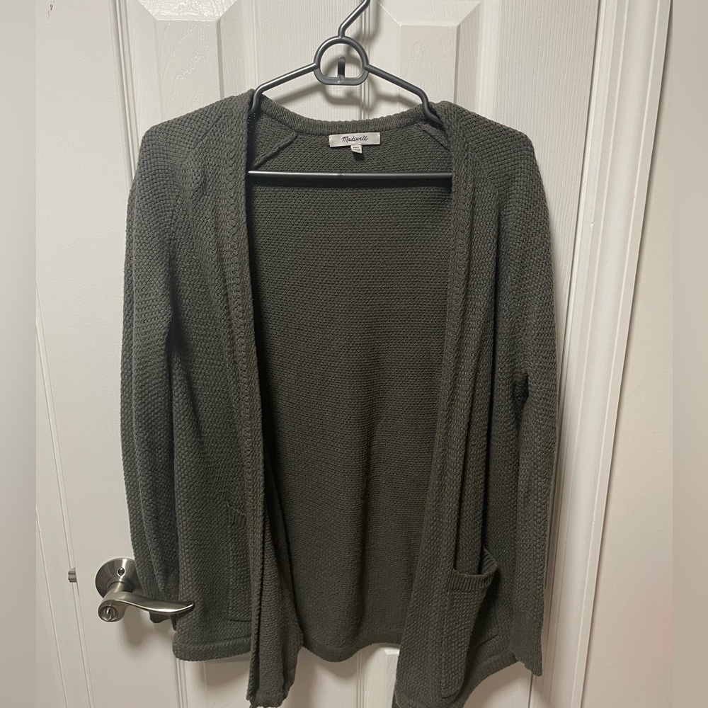 Madewell women dark green cardigan size XXS